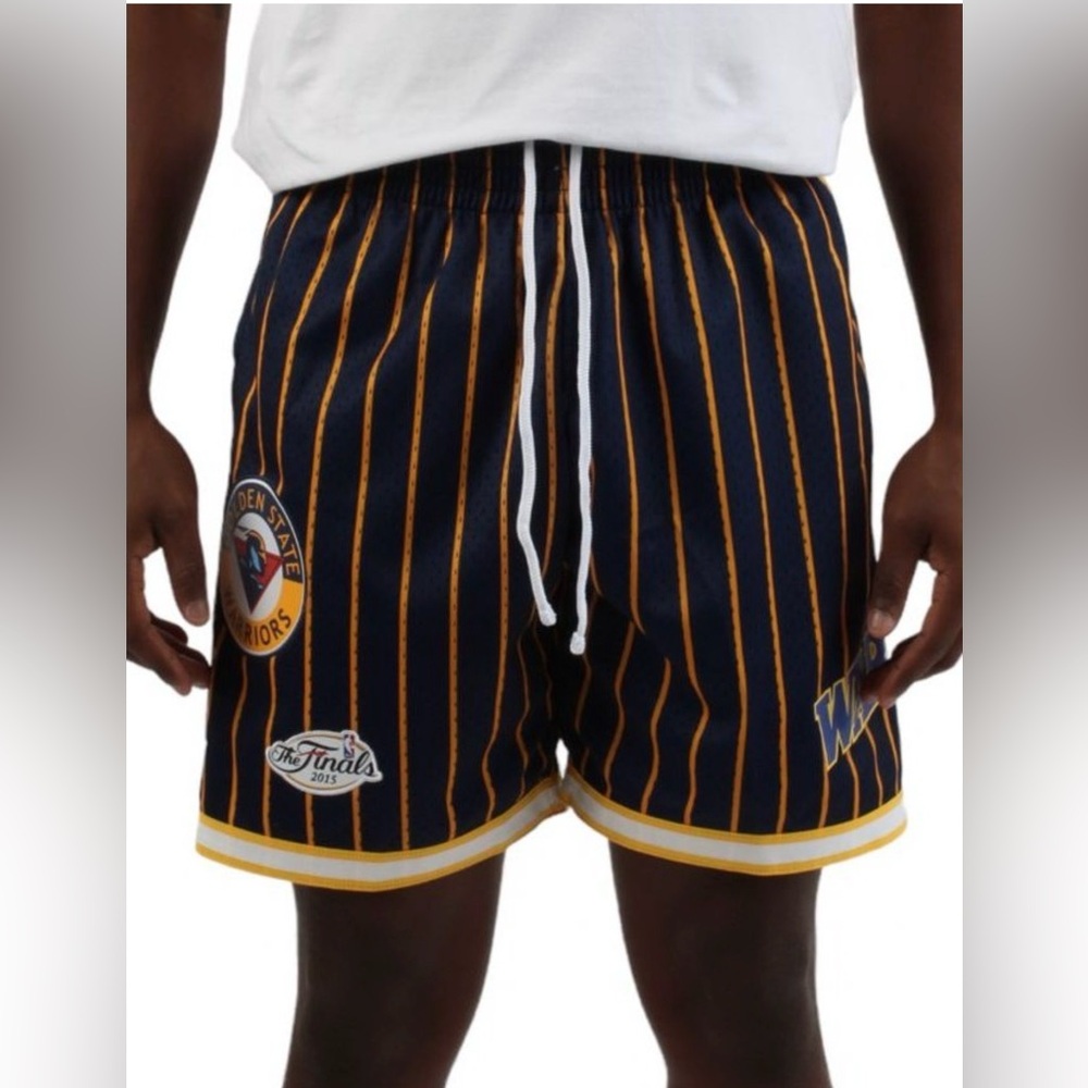 New Golden State Warriors Mitchell & Ness City Collection Mesh Shorts Men XL-2Xl
